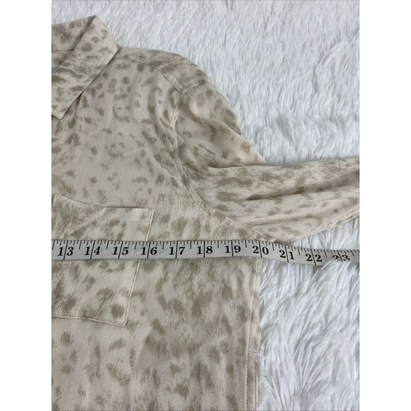 Rails Womens Button Down Shirt Size M Hunter Ivory Ikat Tan Long Sleeve Soft - Picture 11 of 13